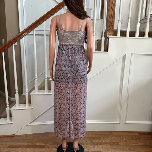 Lace chiffon patterned maxi dress - Picture 11 of 13